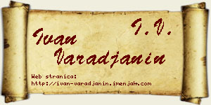 Ivan Varađanin vizit kartica